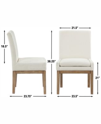 Macai 9-Pc. Wood Dining Set (Rectangular Table + 8 Upholstered Side Chairs)