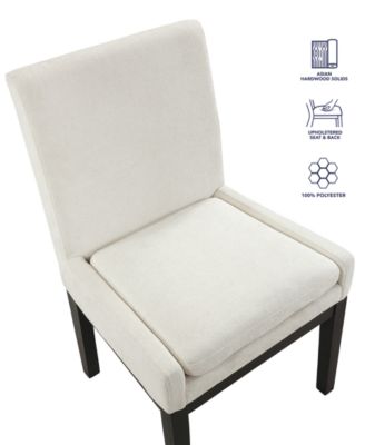 Macai 7-Pc. Wood Dining Set (Rectangular Table + 6 Upholstered Side Chairs)