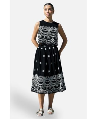 Women's Embroidered Crop Top