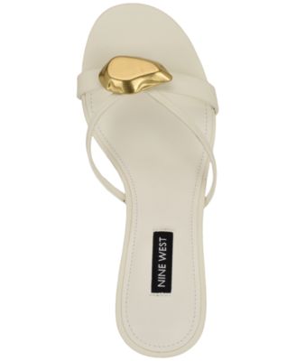 Women's Ernise Ornamented Slip-On Kitten Heel Sandals