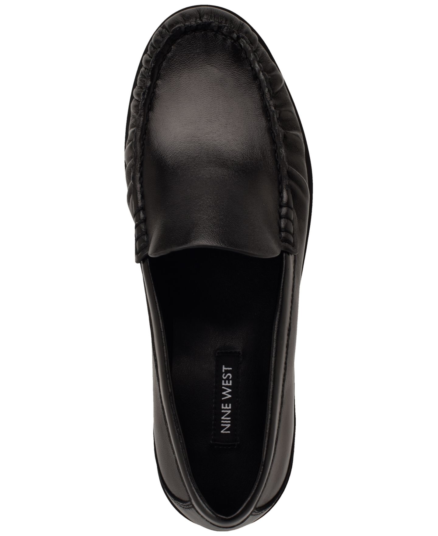 Женские туфли Nine West Postit Flat Slip-On, цвет: Чёрный кожаный — фото 4