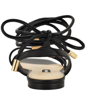 Women's Niraa Strappy Ornamented Flat Tie-Up Sandals