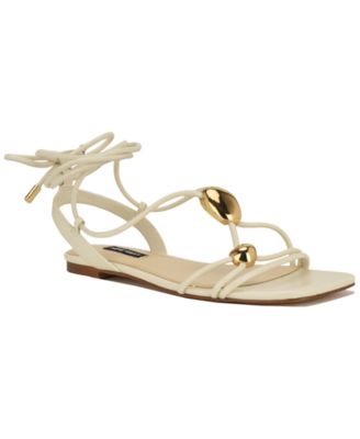 Women's Niraa Strappy Ornamented Flat Tie-Up Sandals
