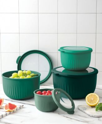 8 Piece Round Nesting Bowl Set with Lids