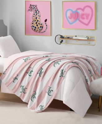 Cabana Plush Striped Throw, Full/Queen