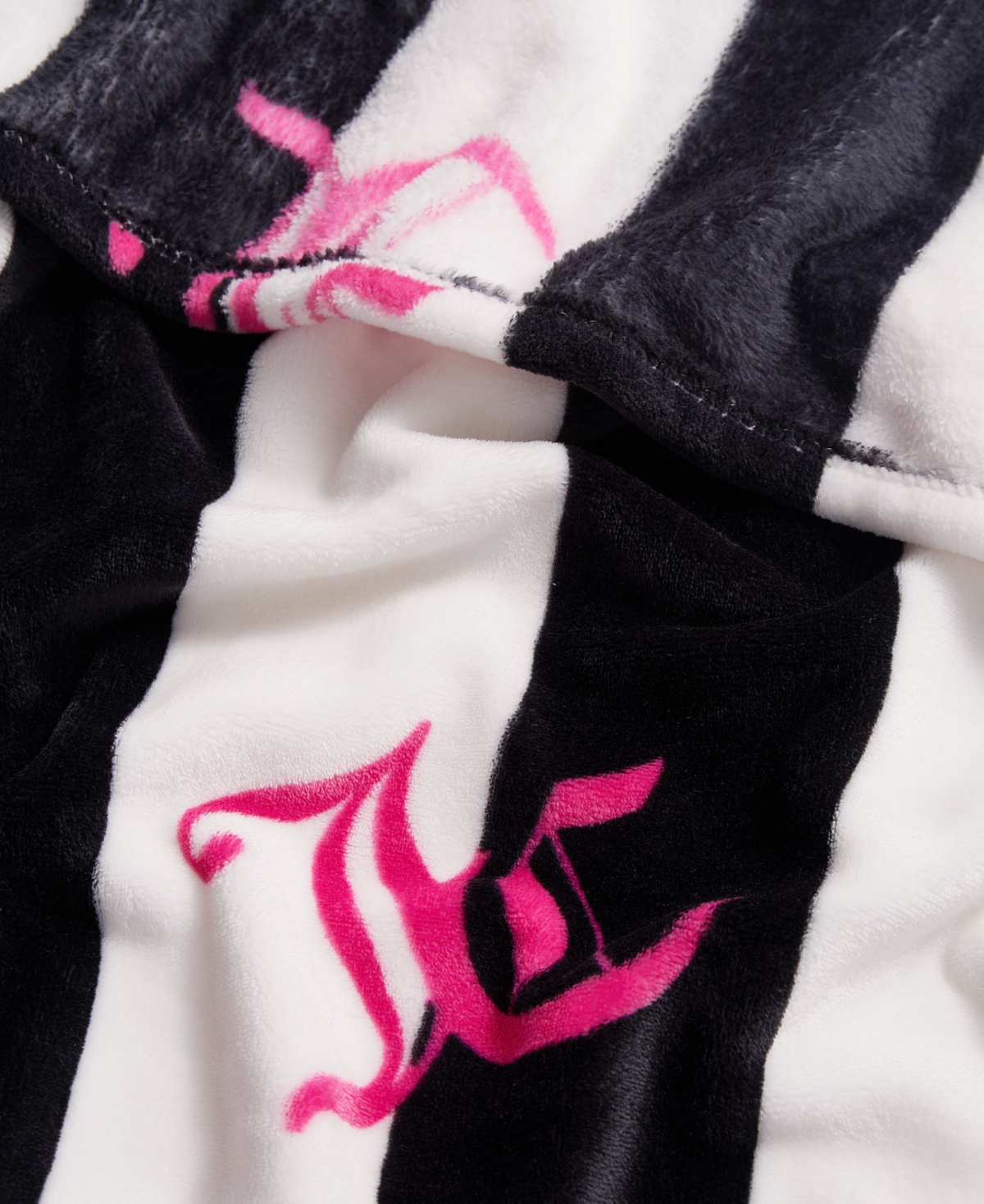 Juicy Couture Cabana Plush Striped Throw