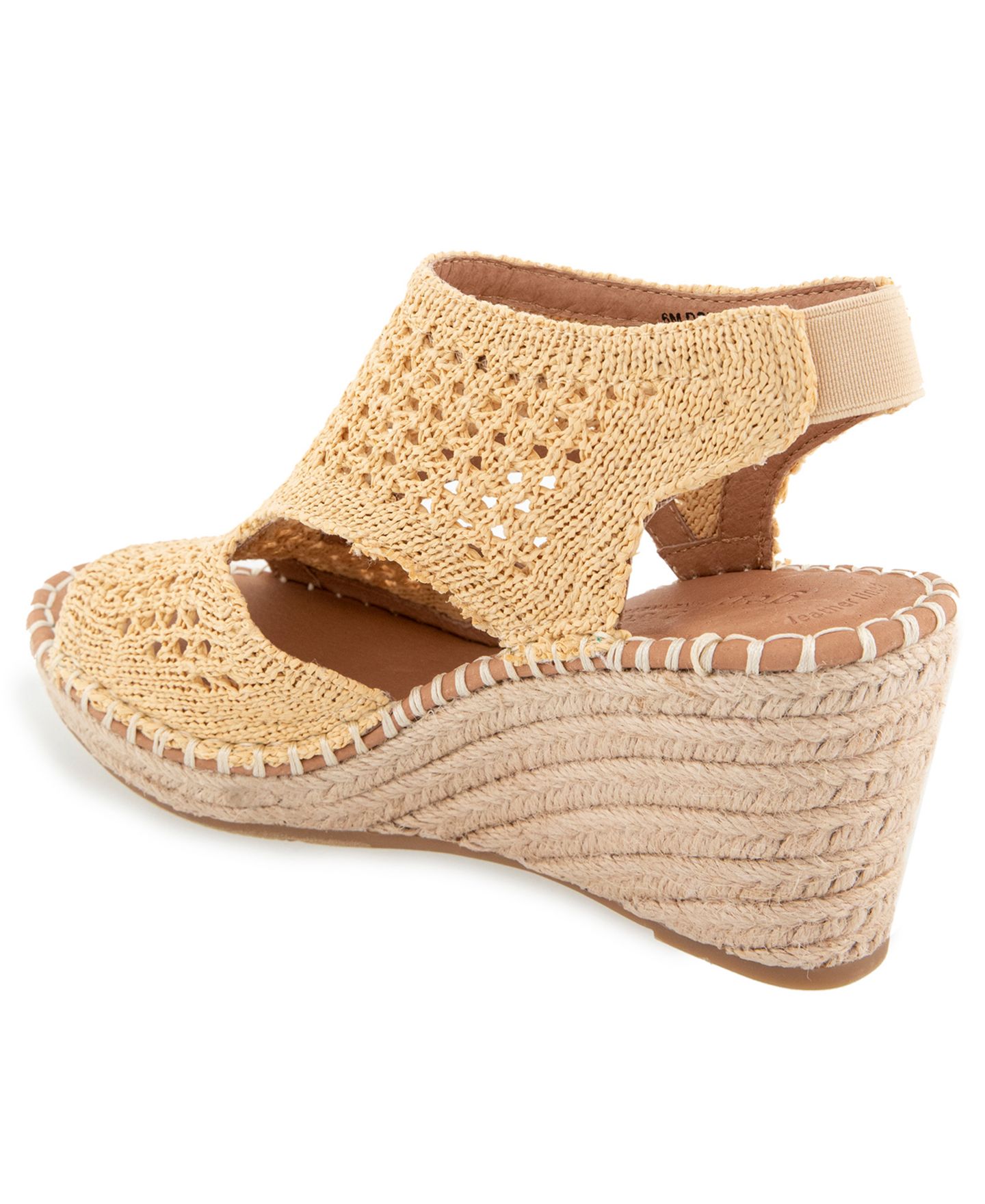 Женские сандалии Gentle Souls Cody Knit Round Toe Wedge, цвет: Натуральный вязаный — фото 6