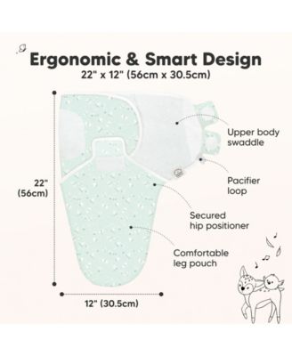 3pk Soothe Baby Swaddle, Organic Baby Swaddle Sleep Sacks, Newborn, Infant Swaddle Sack