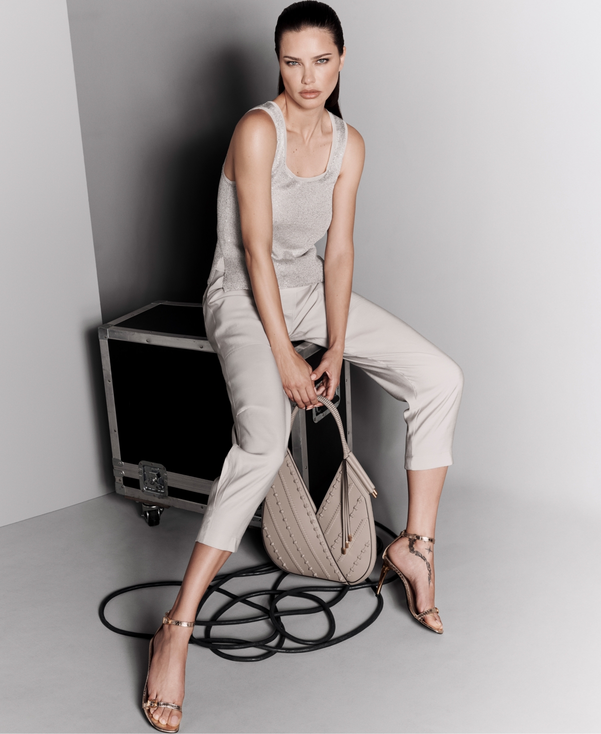 Donna Karan New York Women's Pryce Buckle Ankle-Strap Dress Sandals