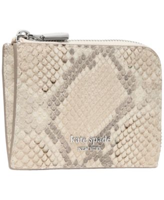 Snake Embossed Zip Card Case