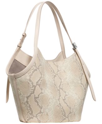 Deco Tulip Extra-Large Snake Embossed Tote Bag
