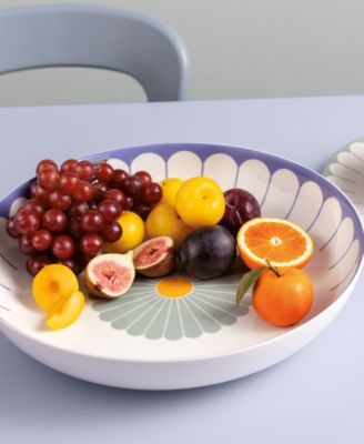 Fleur Couleur Low Serving Bowl