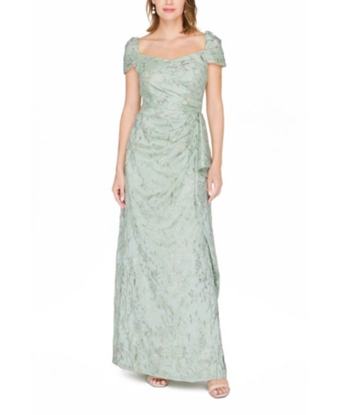 Женские платья JS Collections Sweetheart Neck Cascade Detail Gown, цвет: Морская пена