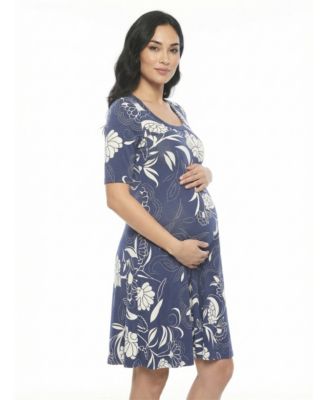 Women's and Plus Size Maternity Scoop Neck Skater Dress