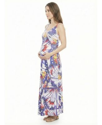 Women's and Plus Size Maternity Scoop Neck Maxi Dress
