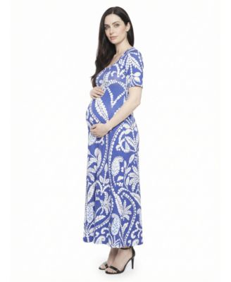 Women's and Plus Size Maternity Scoop Neck Maxi Dress