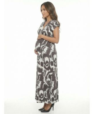 Women's and Plus Size Maternity V-Neck Maxi Dress