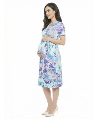 Women's and Plus Size Maternity Short-Sleeve Midi Dress
