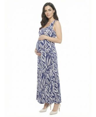 Women's and Plus Size Maternity Scoop Neck Maxi Dress