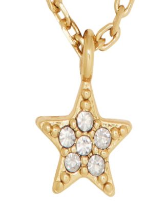 Cubic Zirconia Pave Mini Star Pendant Necklace