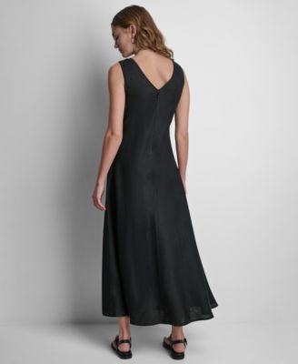 Women's V-Neck Sleeveless Midi Dress