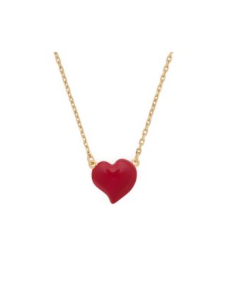 Amour Heart Enamel Pendant Necklace