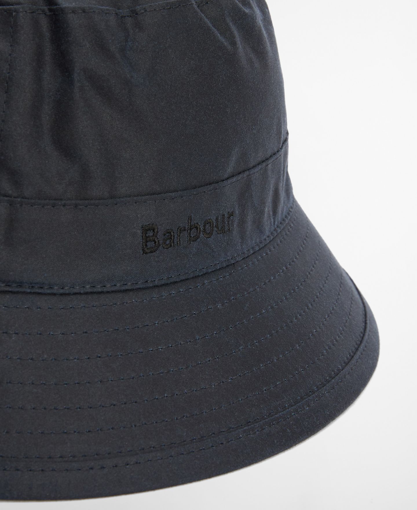 Мужская панама Barbour Waxed Cotton Bucket Hat, цвет: Тёмно-синий — фото 2