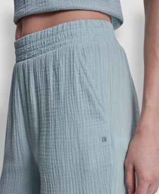 Petite Gauze Straight Leg Pull-On Pants