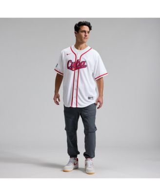 Men's White Cuba Baseball 2026 World Baseball Classic Stadium Jersey