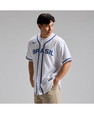 Men's White Brazil Baseball 2026 World Baseball Classic Stadium Jersey