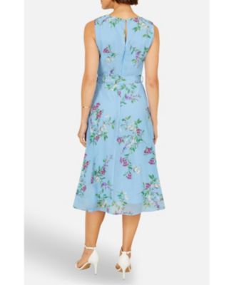 Women's Floral Print Midi Skater Dress