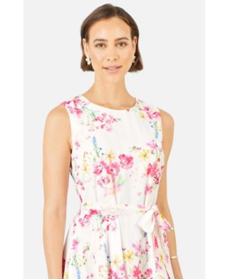 Women's Delicate Floral Midi Skater Dress