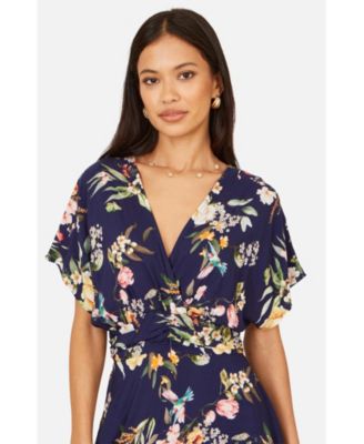 Women's Floral Print Midi Dress