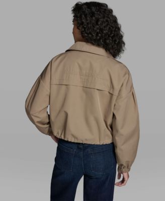 Women's Cropped Dropped Sleeve Bomber