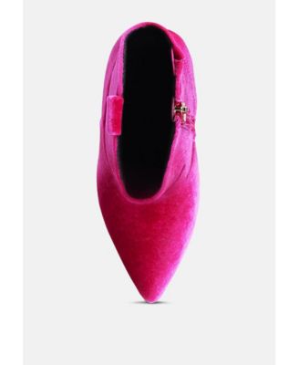 NAT-LOVE Womens Velvet Cow Girl ankle boot