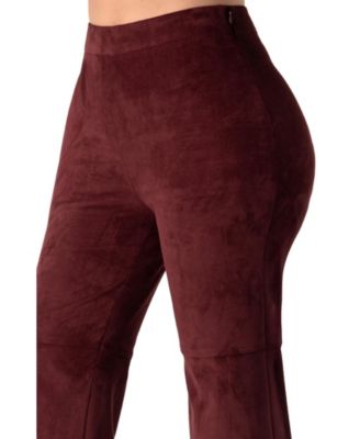 Women's Straight-Leg Faux-Suede Pants