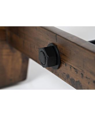 Cannon Valley Rustic Distressed Industrial Trestle 50" Coffee Table