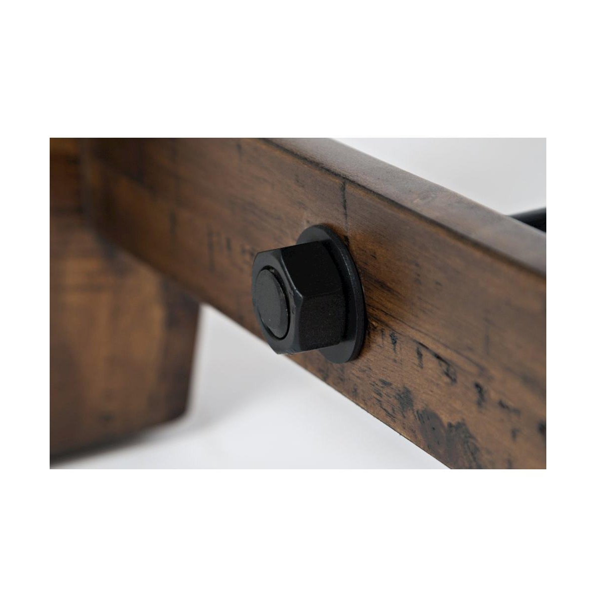 Jofran Cannon Valley Rustic Distressed Industrial Trestle 50" Coffee Table