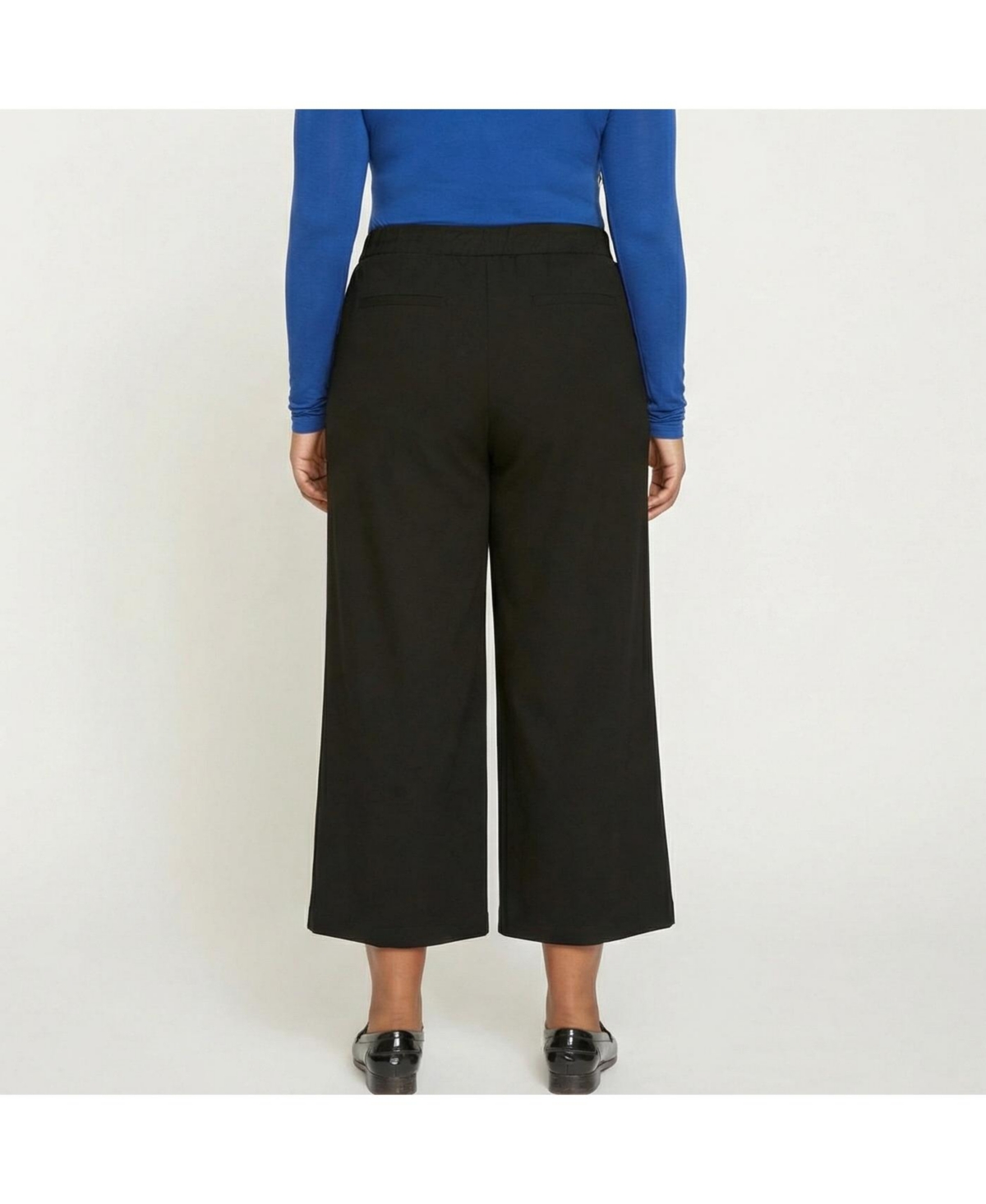 Universal Standard Women's Plus Wide Leg Stripe Ponte Pant