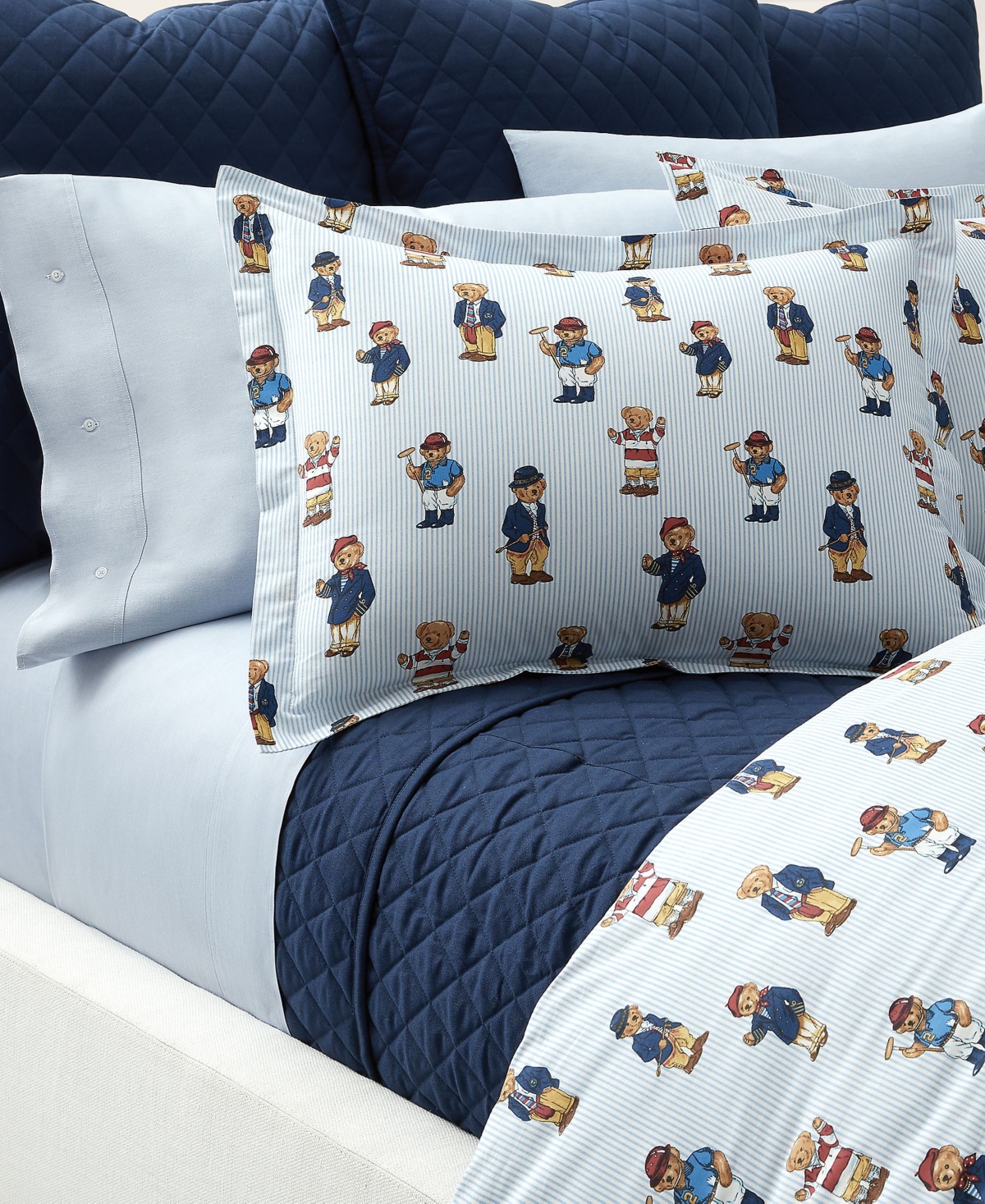 Polo Ralph Lauren Teddy Bear Stripe 3-Pc. Comforter Set