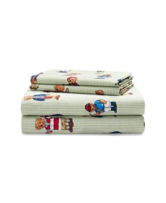 Teddy Bear Stripe 4-Pc. Sheet Set, Full
