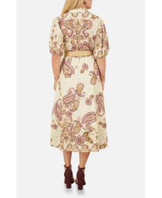 Women's Broderie Anglaise Cotton Midi Dress