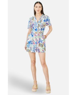 Women's Paisley Retro Print Playsuit