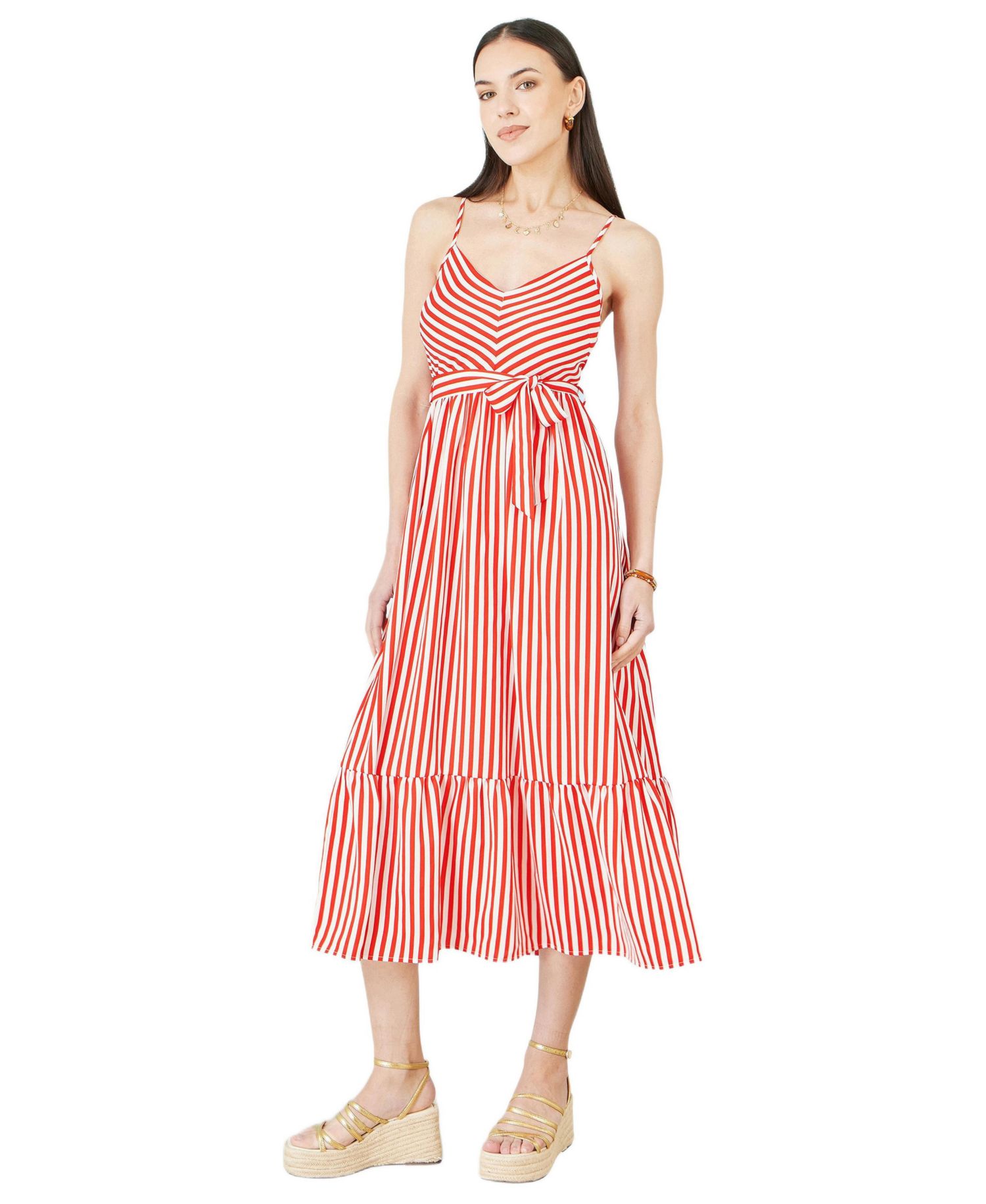 Women's Stripe Midi Sun Dress