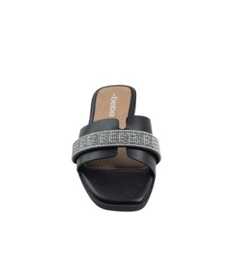 Women's Fashion Sandal with Rhinestone and Pearl Embellished Strap