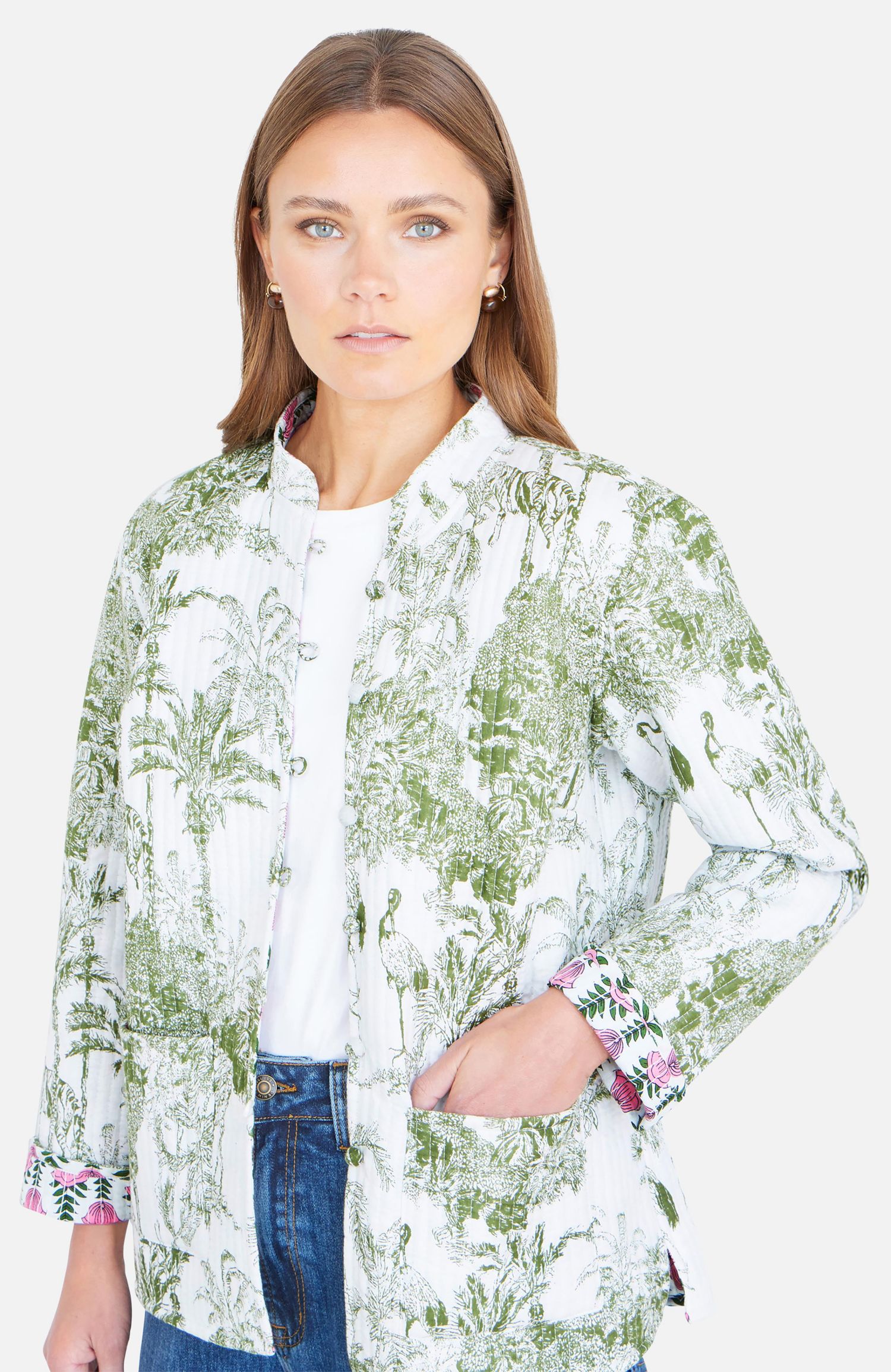Women's Reversible Cotton Quilted Jacket