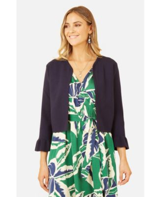 Women's Bell Sleeves Cropped Cardigan