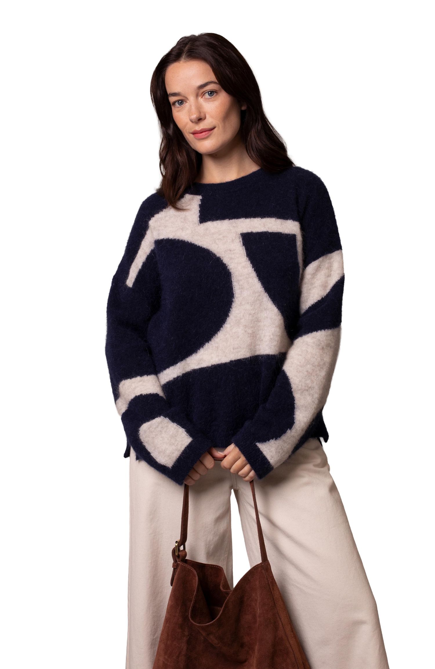Women's Abstract Geo Sweater