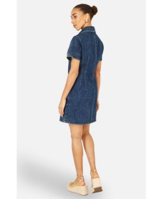 Women's Denim Stretch Shirt Dress