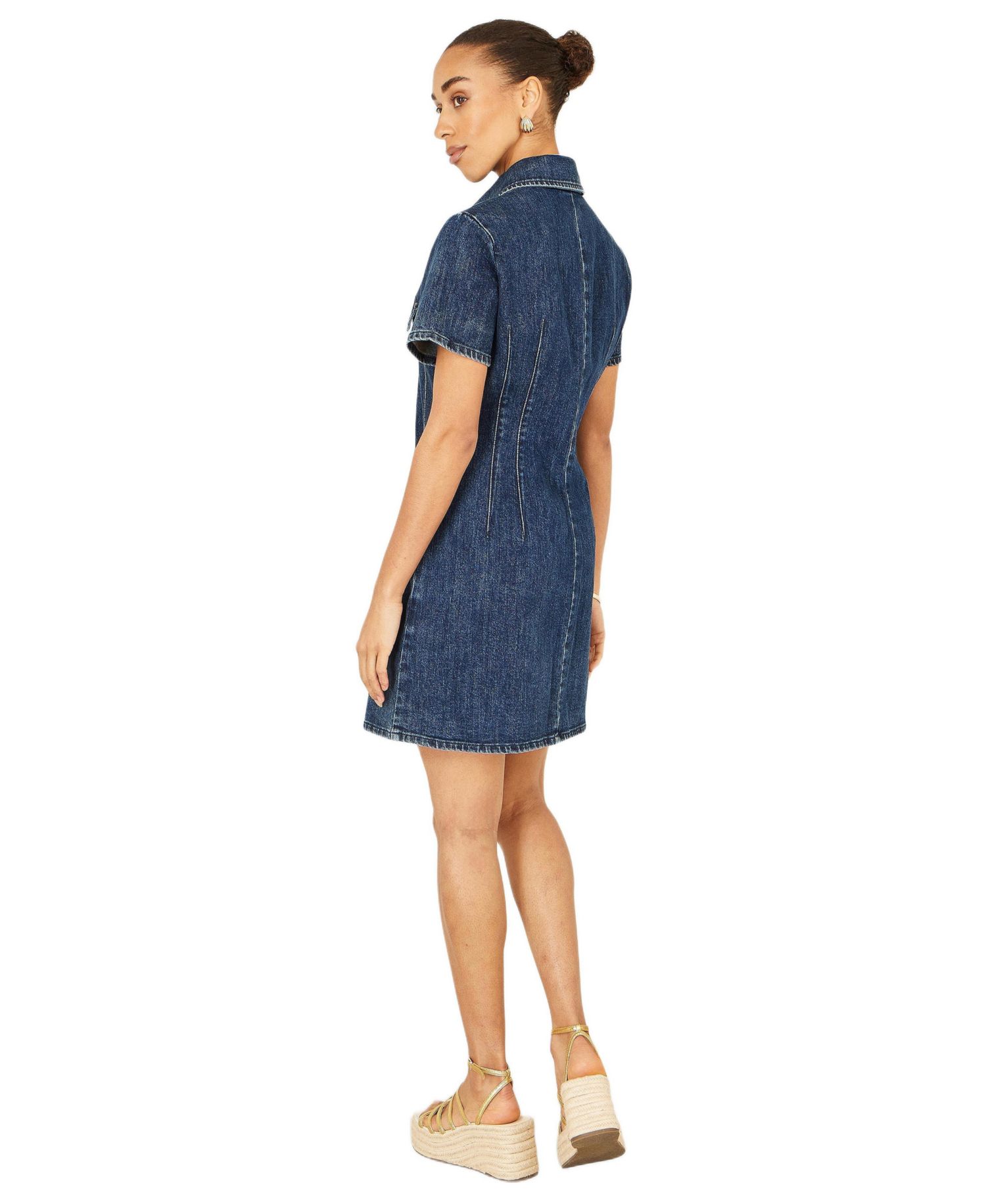 Women's Denim Stretch Shirt Dress